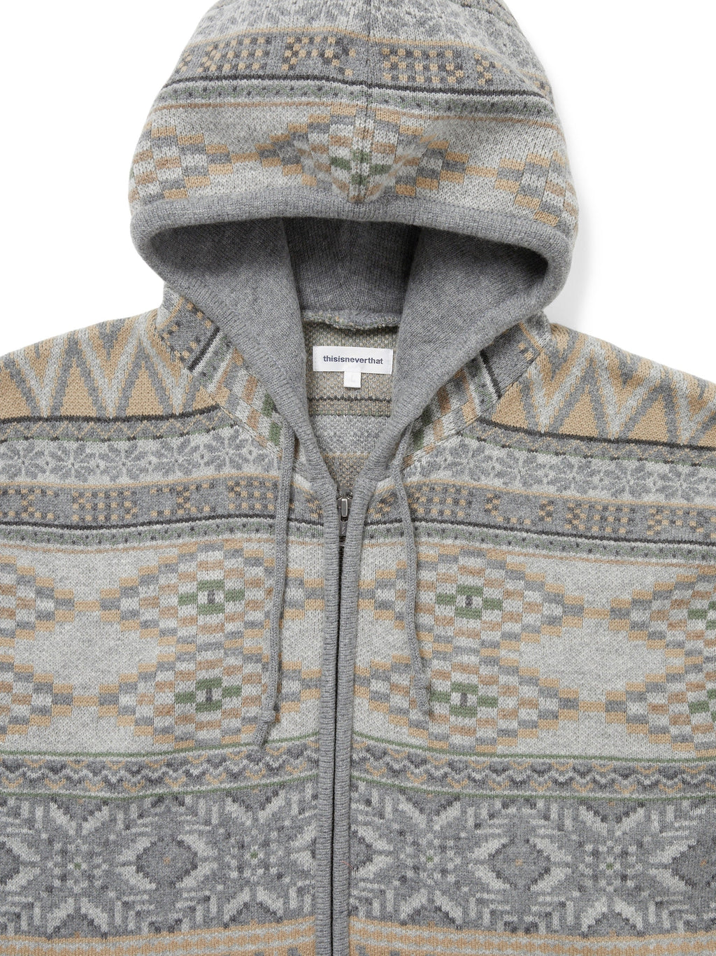 thisisneverthat - Hooded Zip Up Sweater (Grey) product image 2 | TRAB K-Fashion Australia