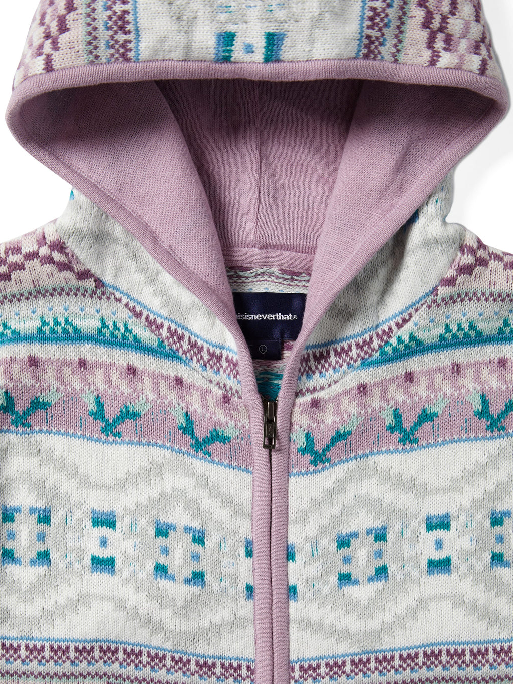 thisisneverthat - Hooded Zip Up Sweater (Pink) product image 2 | TRAB K-Fashion Australia