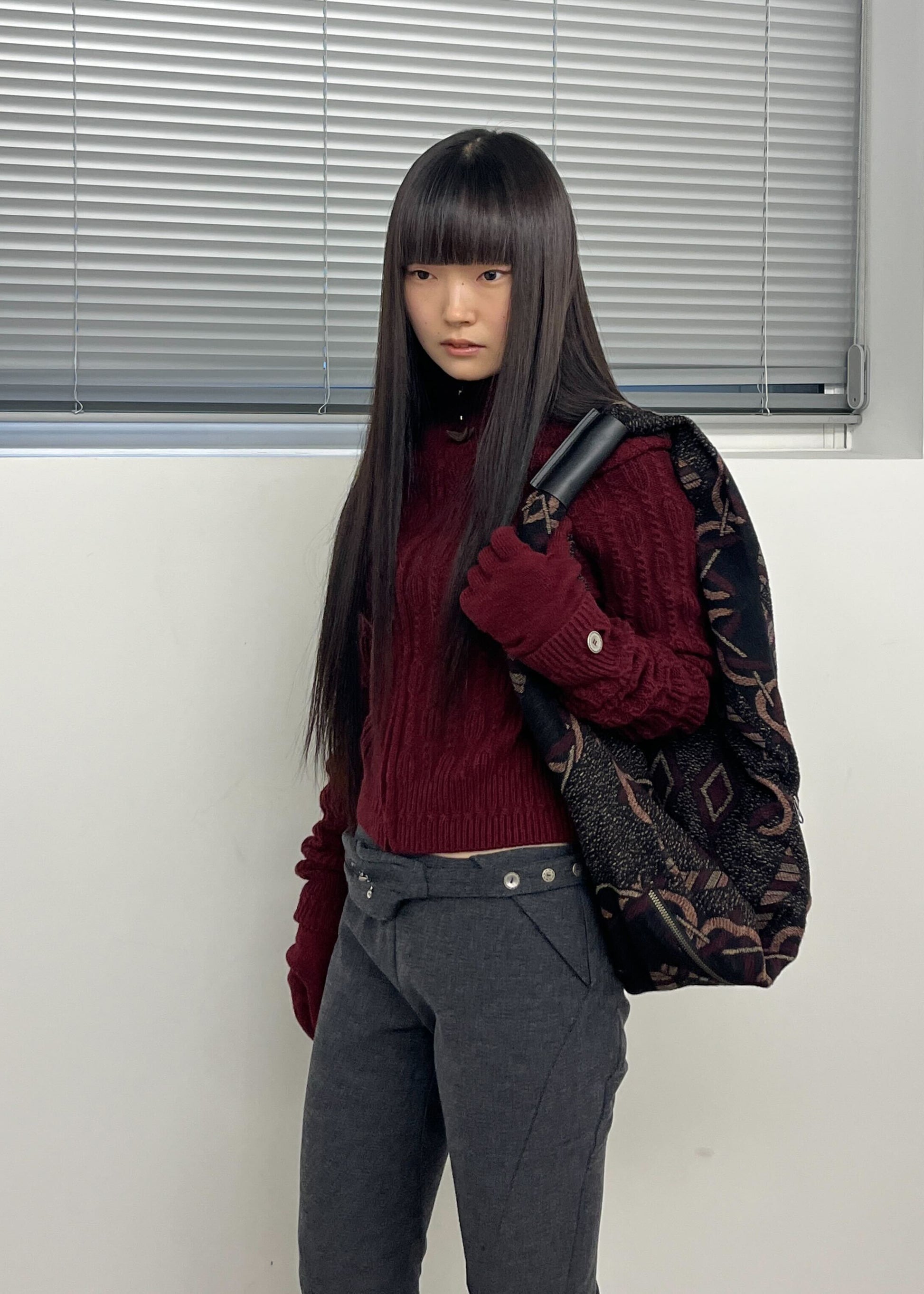 Hyein Seo - Twisted Shoulder Bag (Burgundy) product image 3 | TRAB K-Fashion Australia