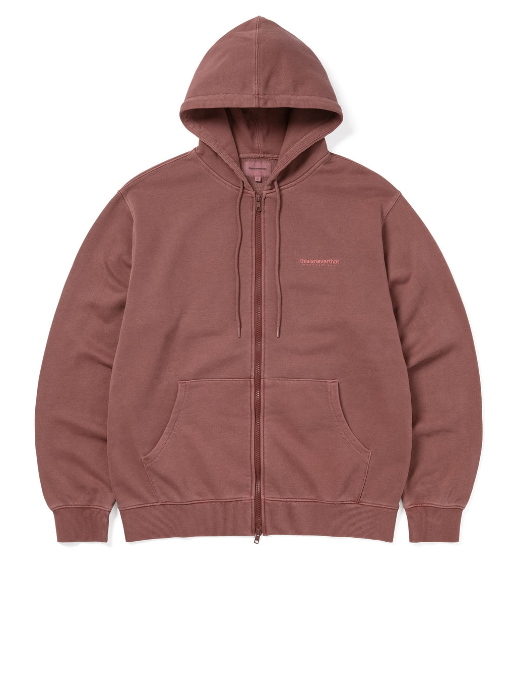 thisisneverthat - INTL. Logo Zip Up Hoodie (Dried Rose) product image 1 | TRAB K-Fashion Australia