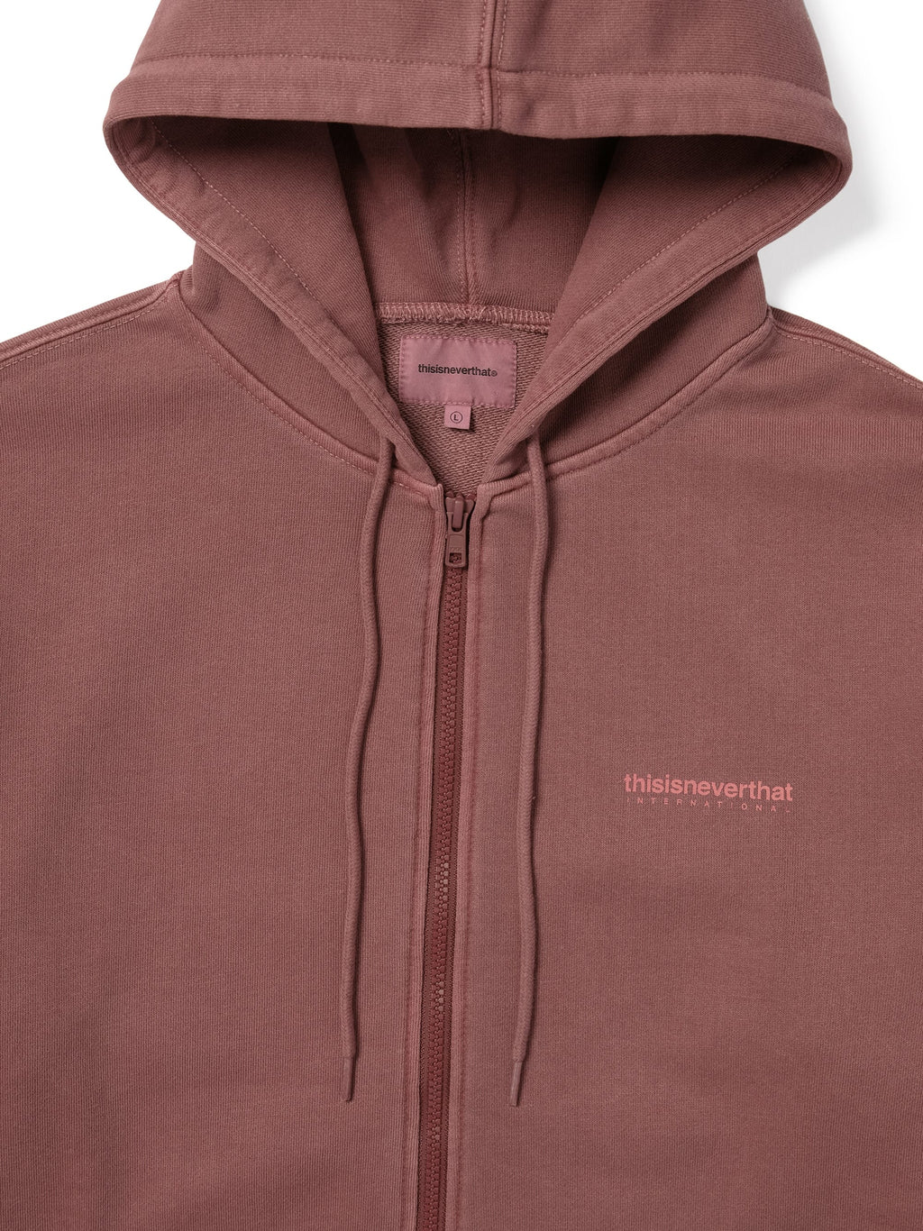 thisisneverthat - INTL. Logo Zip Up Hoodie (Heather Rose) product image 2 | TRAB K-Fashion Australia