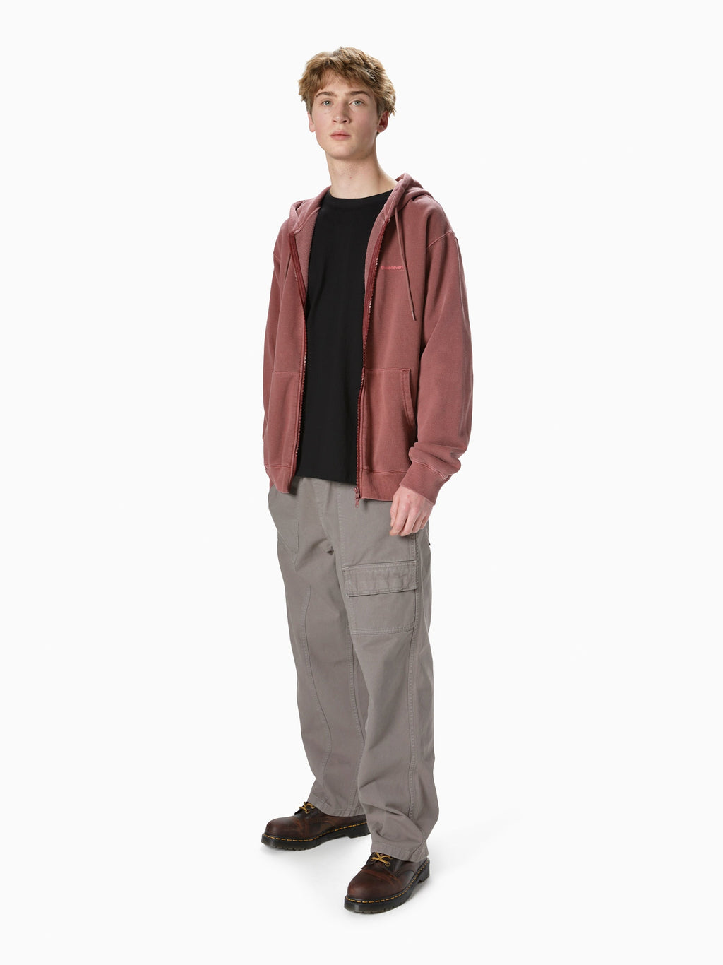 thisisneverthat - INTL. Logo Zip Up Hoodie (Heather Rose) product image 4 | TRAB K-Fashion Australia