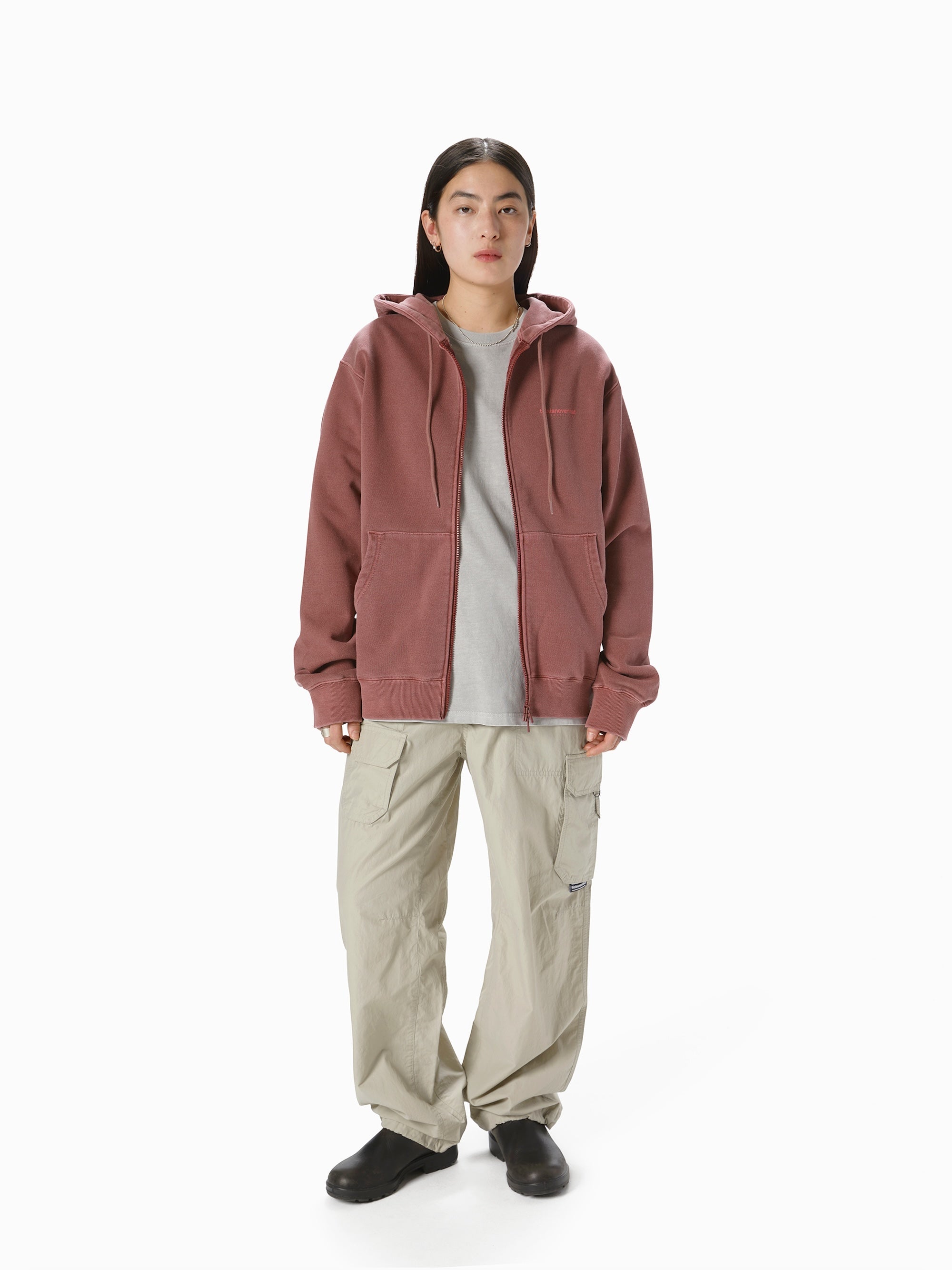 thisisneverthat - INTL. Logo Zip Up Hoodie (Heather Rose) product image 5 | TRAB K-Fashion Australia