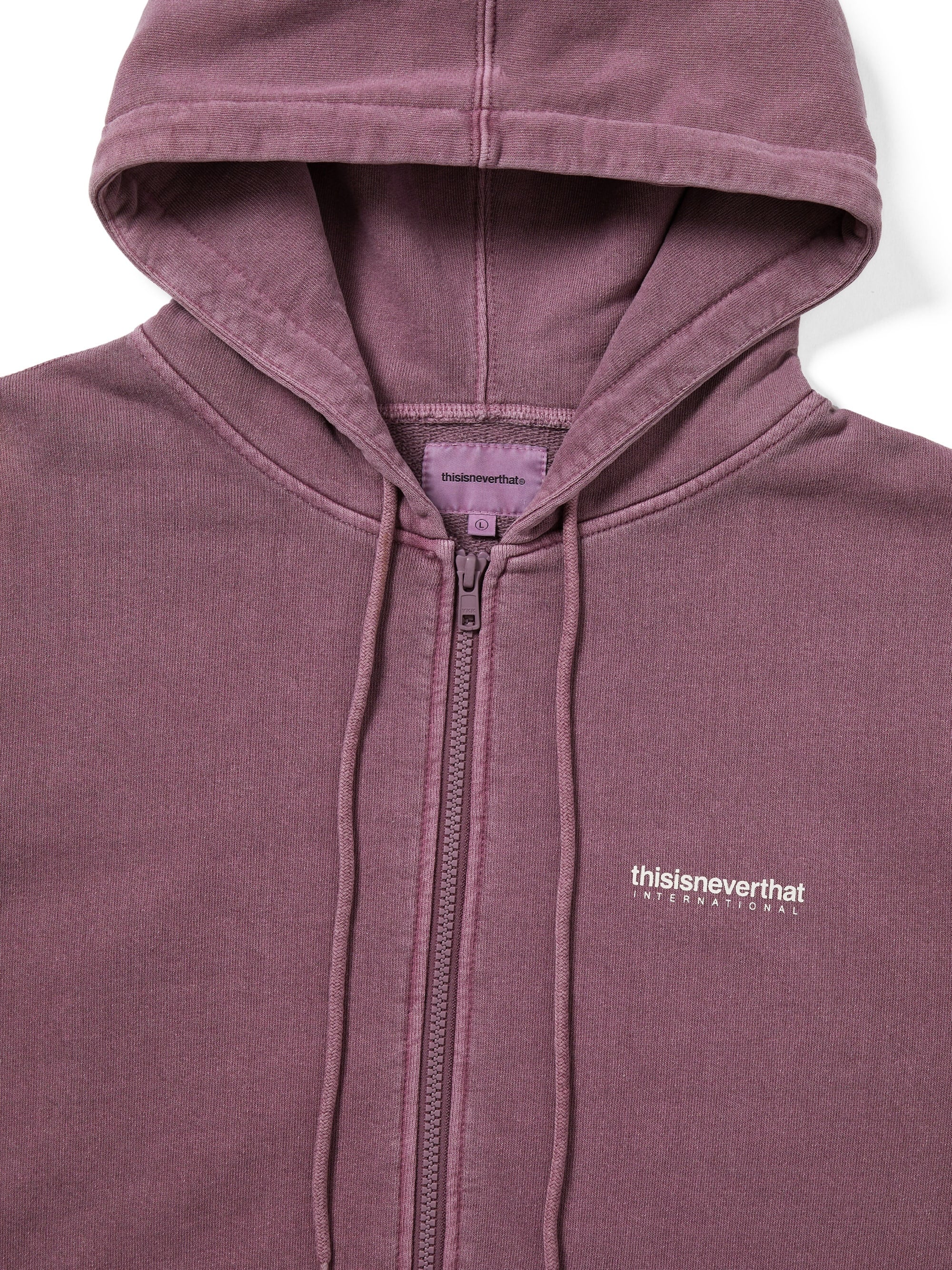 thisisneverthat - INTL. Logo Zip Up Hoodie (Fuchsia) product image 2 | TRAB K-Fashion Australia