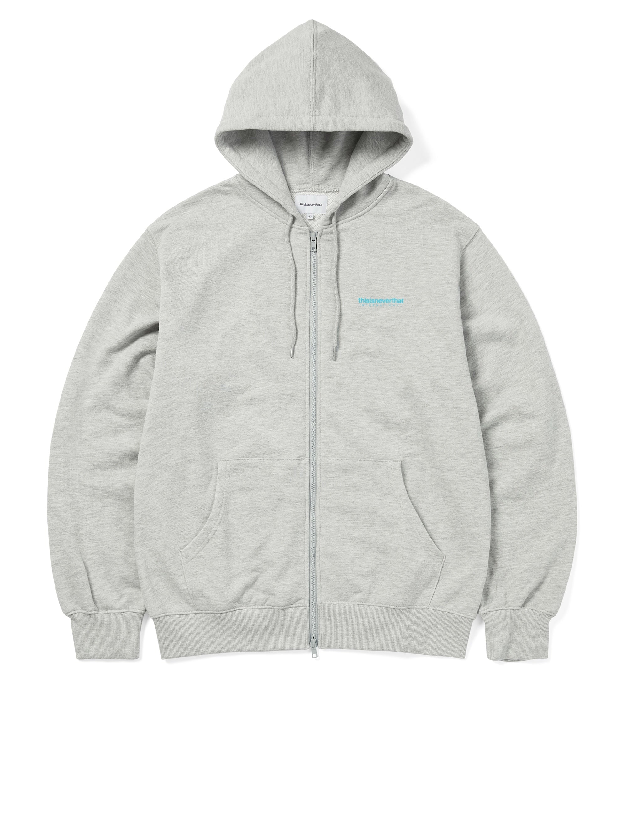 thisisneverthat - INTL. Logo Zip Up Hoodie (Heather Grey) product image 1 | TRAB K-Fashion Australia