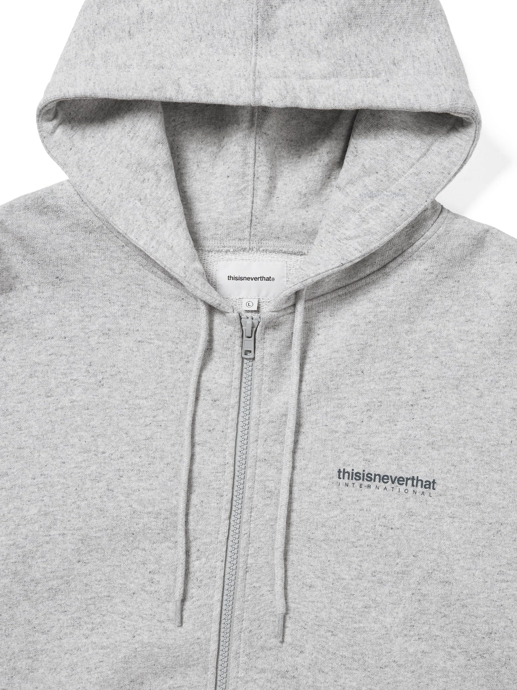 thisisneverthat - INTL. Logo Zip Up Hoodie (Grey) product image 2 | TRAB K-Fashion Australia