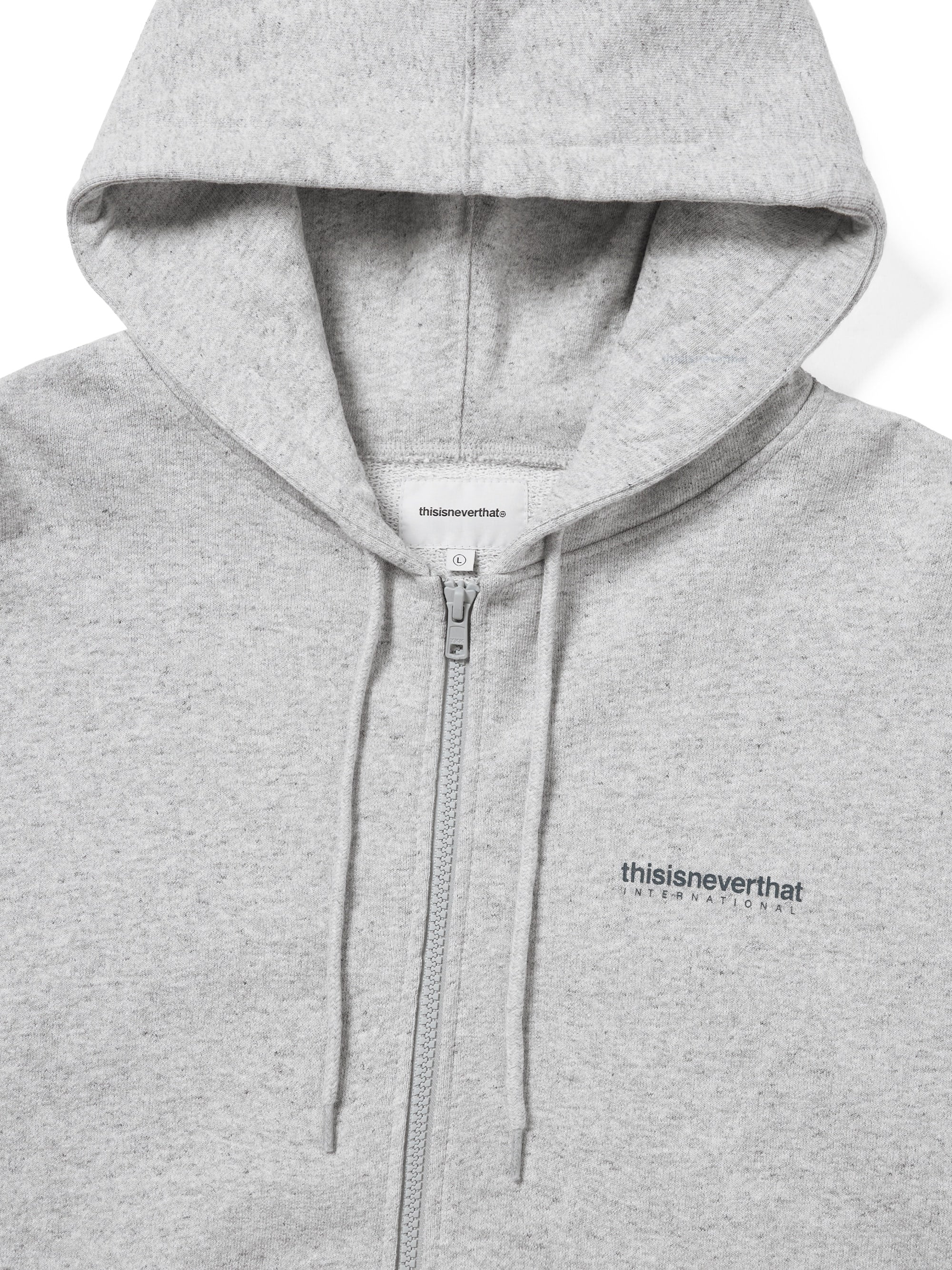thisisneverthat - INTL. Logo Zip Up Hoodie (Grey) product image 2 | TRAB K-Fashion Australia