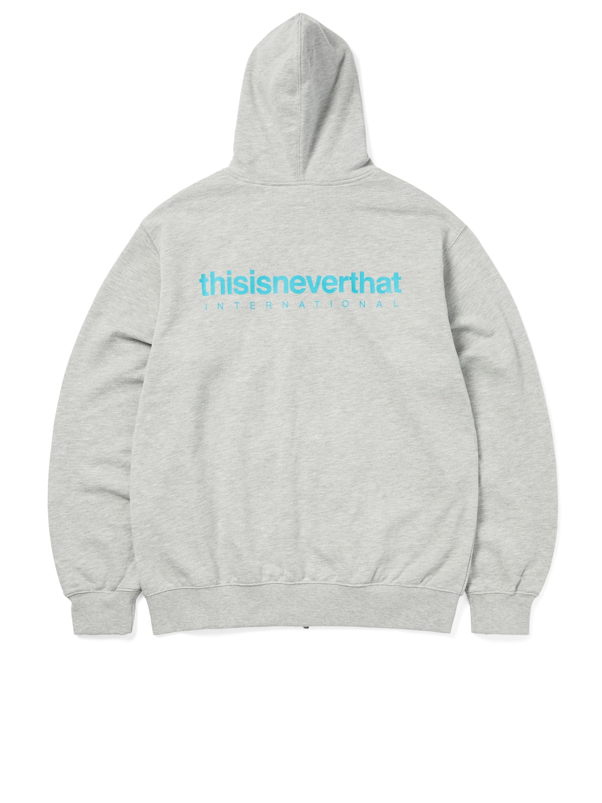 thisisneverthat - INTL. Logo Zip Up Hoodie (Heather Grey) product image 3 | TRAB K-Fashion Australia