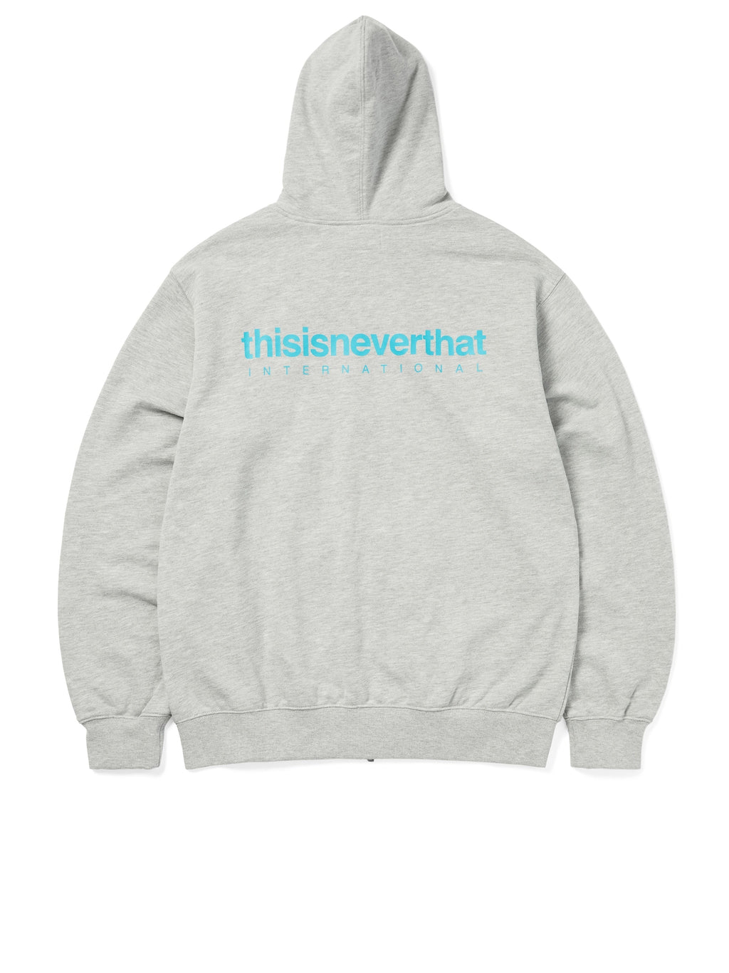 thisisneverthat - INTL. Logo Zip Up Hoodie (Heather Grey) product image 3 | TRAB K-Fashion Australia