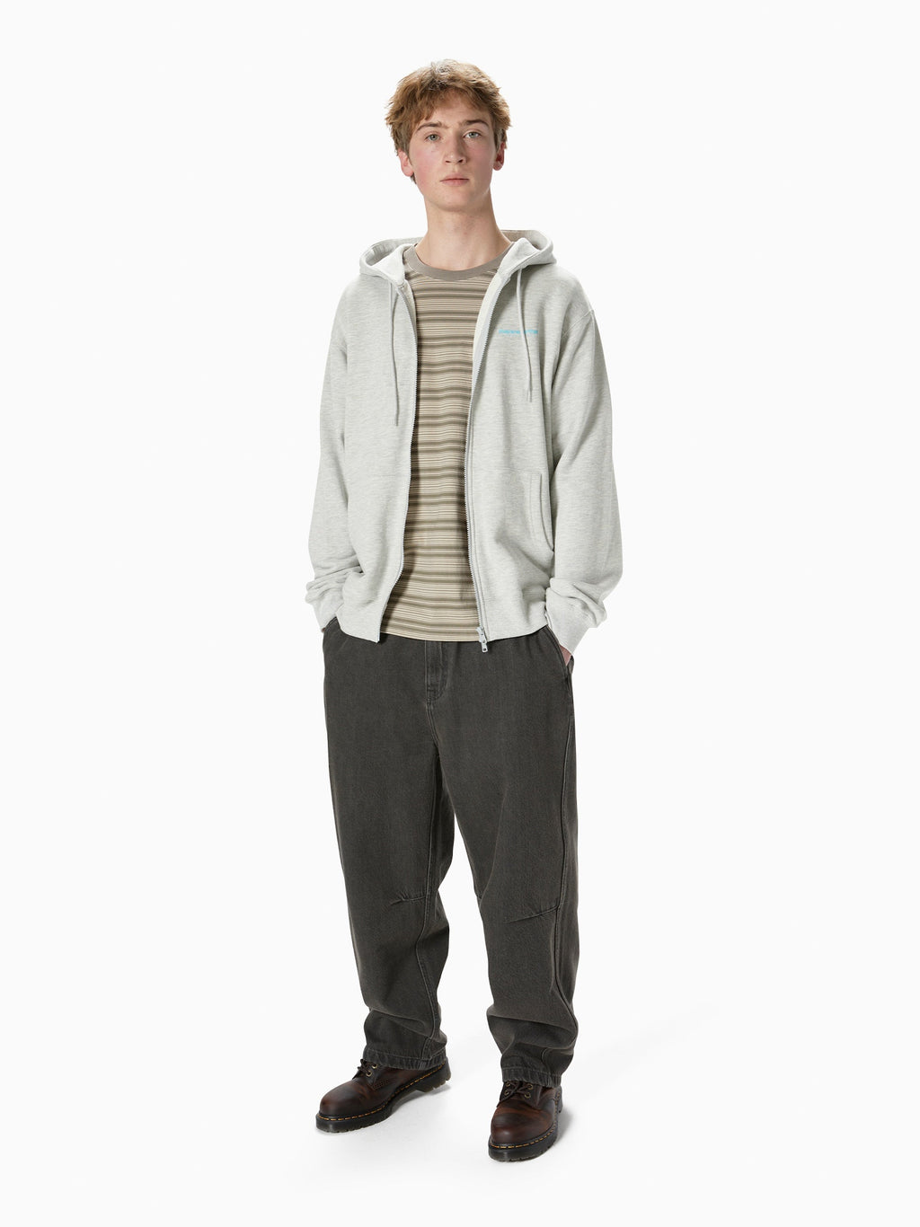 thisisneverthat - INTL. Logo Zip Up Hoodie (Heather Grey) product image 4 | TRAB K-Fashion Australia