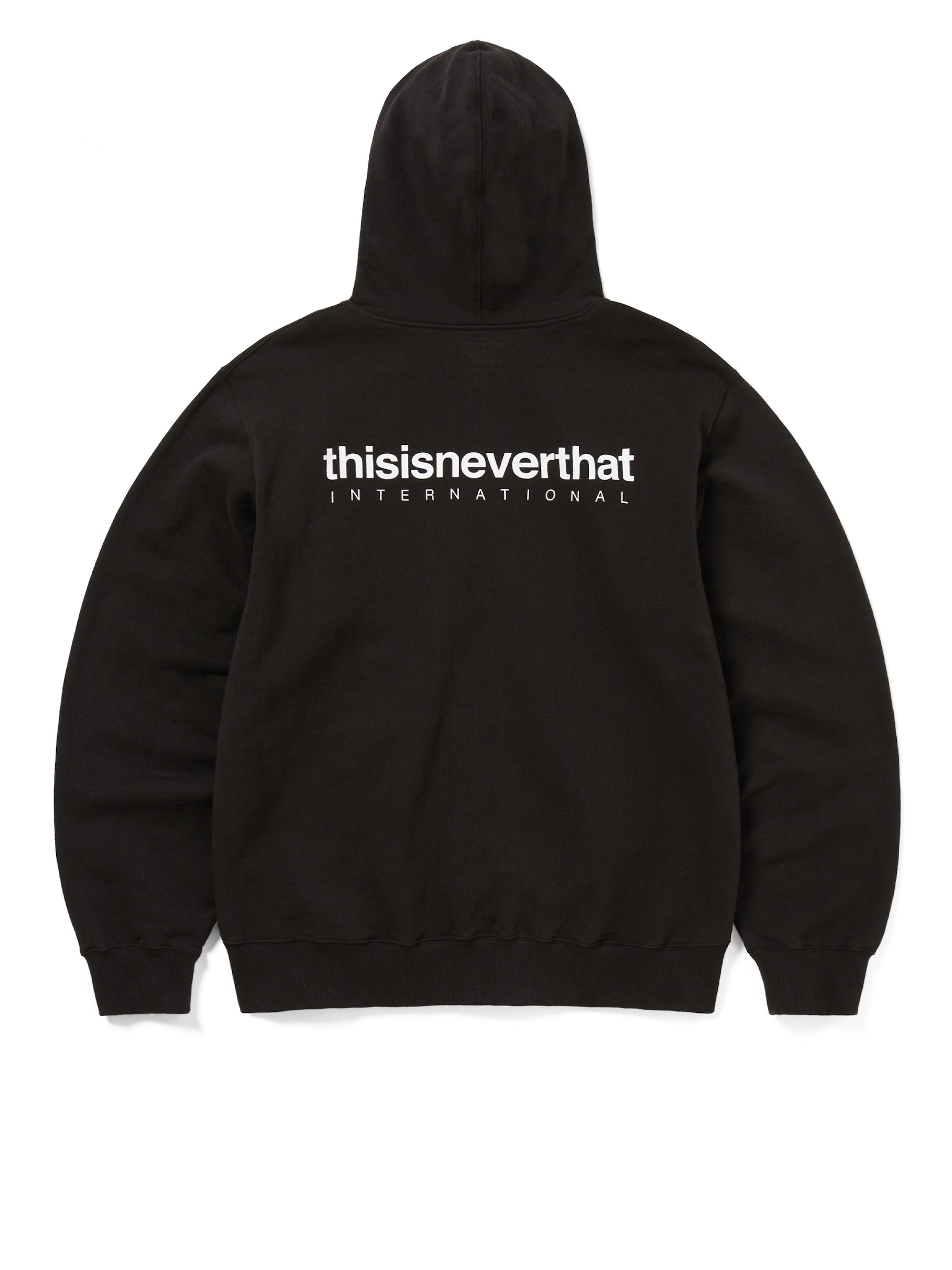 thisisneverthat - INTL. Logo Zip Up Hoodie (Off Black) product image 3 | TRAB K-Fashion Australia