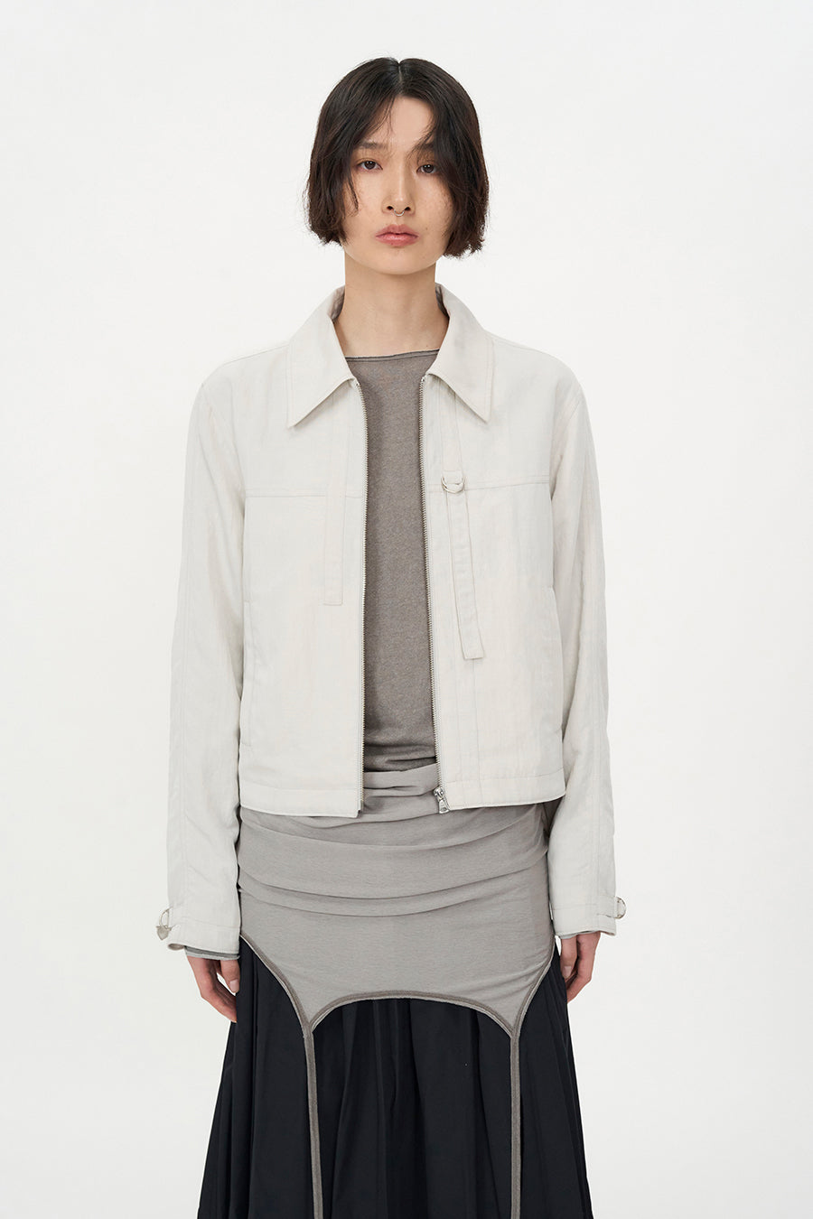 Insilence - Minimal Strap Jacket (Ice Grey) product image 4 | TRAB K-Fashion Australia