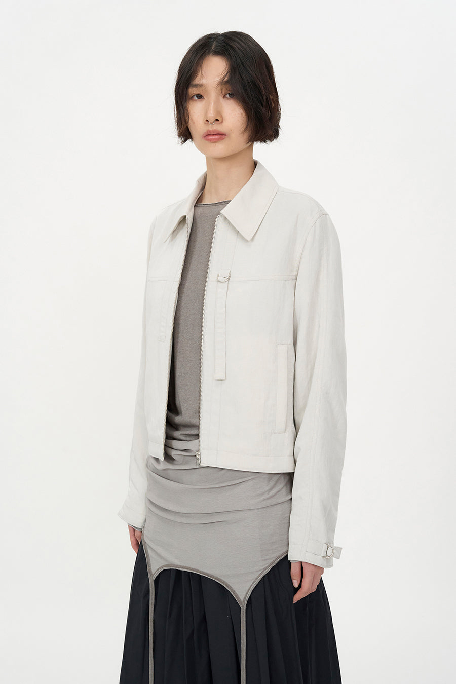 Insilence - Minimal Strap Jacket (Ice Grey) product image 5 | TRAB K-Fashion Australia
