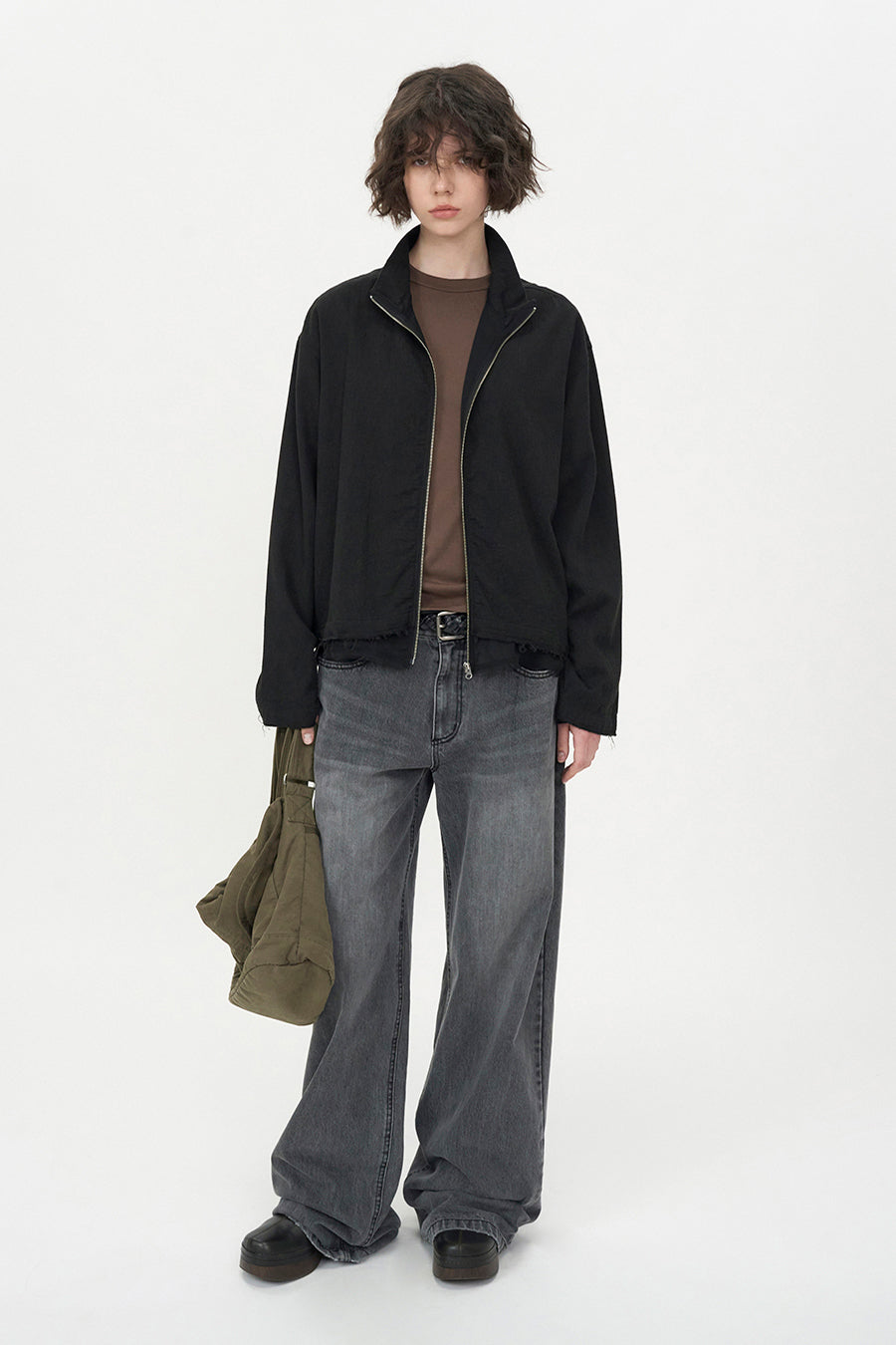 Insilence - Natural Shrunk Jumper (Black) product image 1 | TRAB K-Fashion Australia