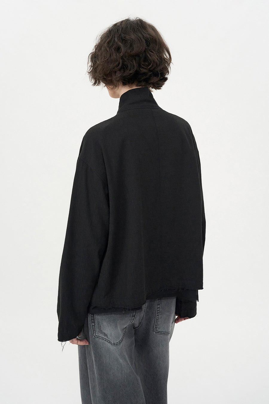 Insilence - Natural Shrunk Jumper (Black) product image 4 | TRAB K-Fashion Australia