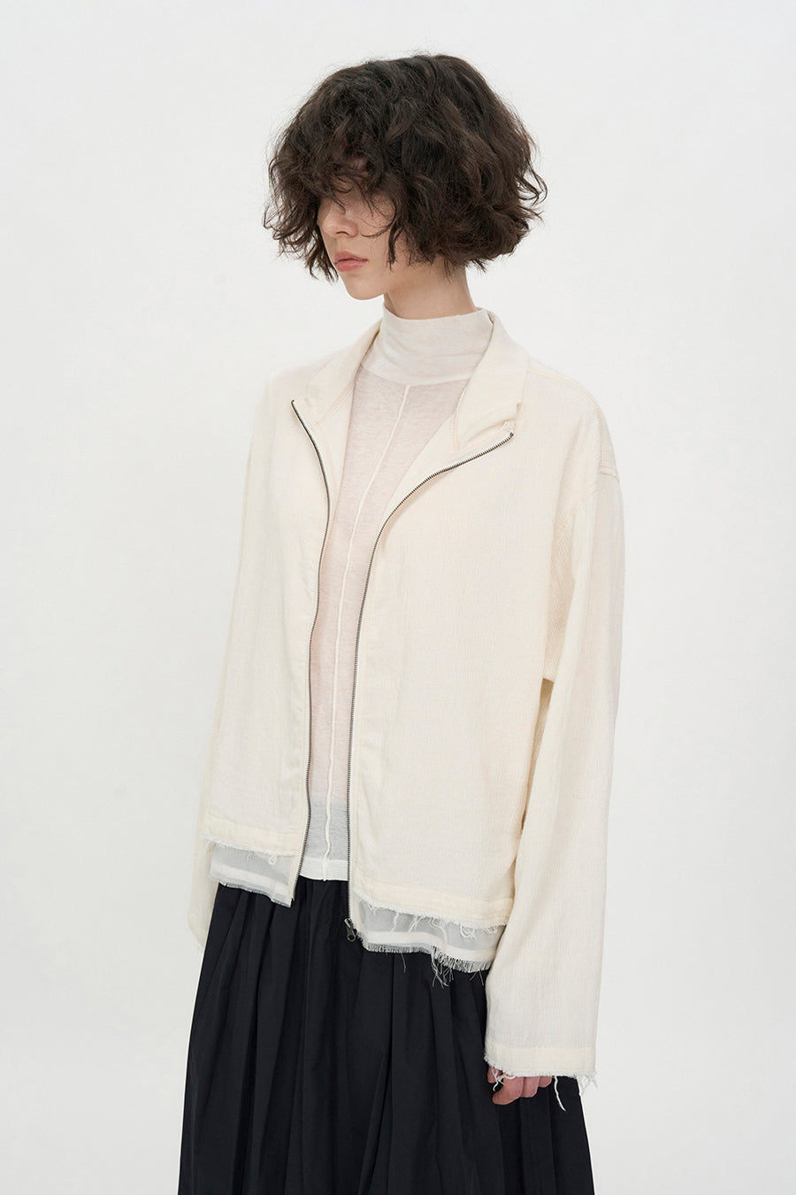 Insilence - Natural Shrunk Jumper (Ivory) product image 3 | TRAB K-Fashion Australia