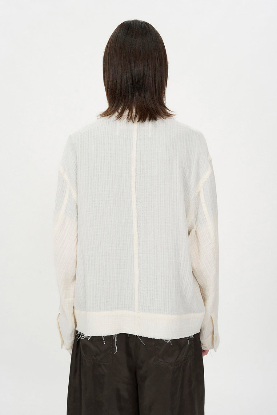 Insilence - Double Gauze Cut off Jumper (Cream) product image 5 | TRAB K-Fashion Australia