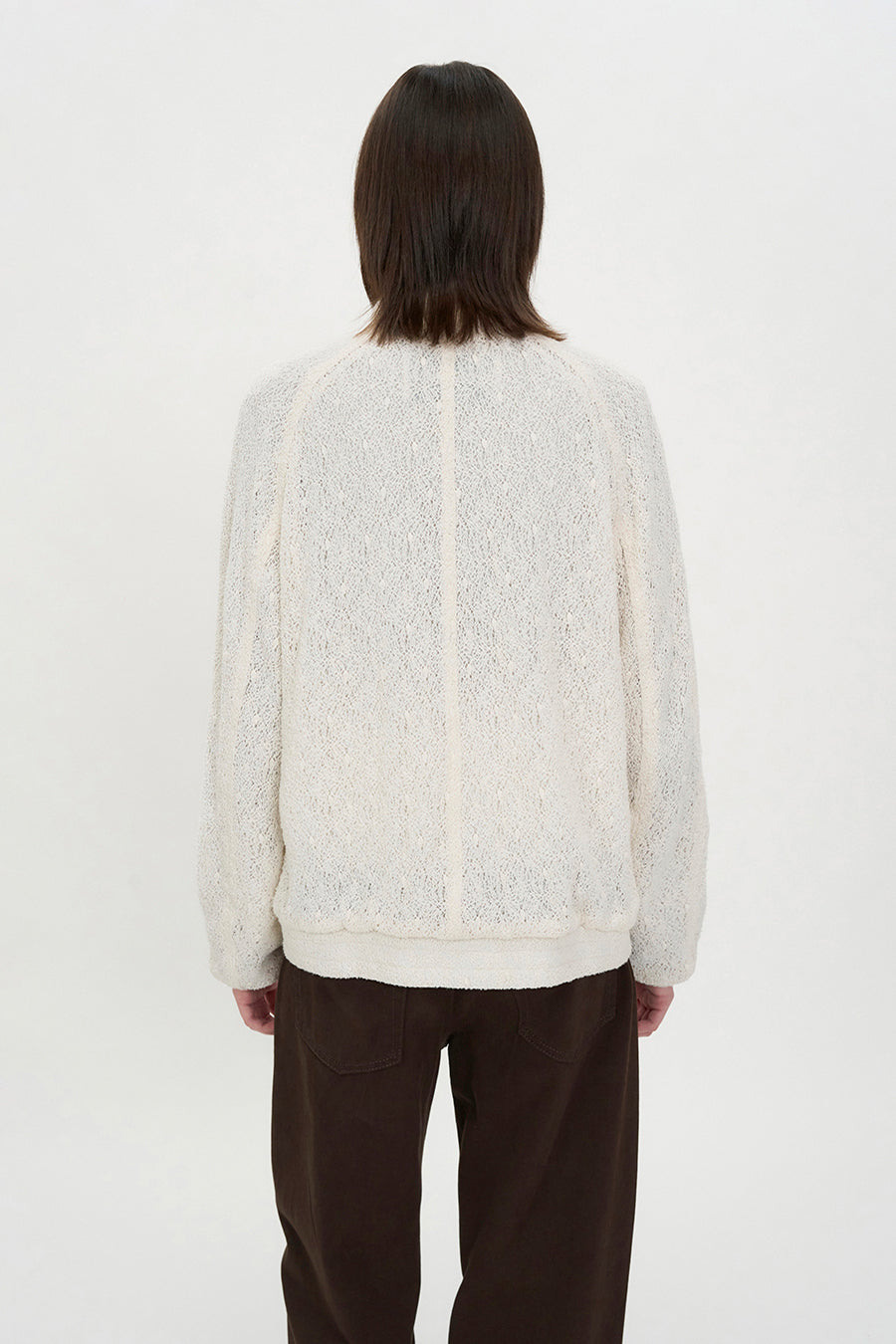 Insilence - Lace Zip-Up Jumper (Ivory) product image 4 | TRAB K-Fashion Australia