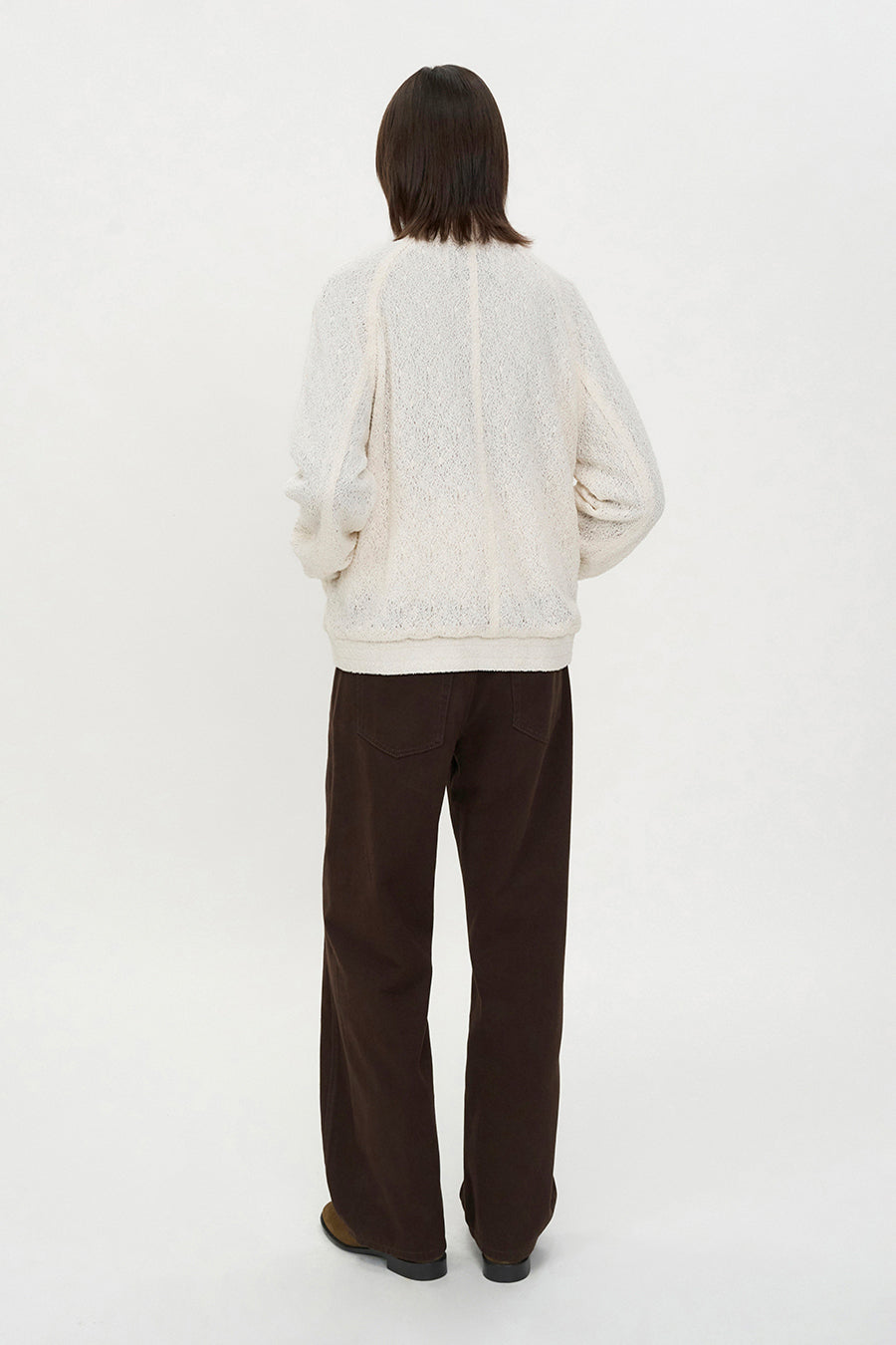 Insilence - Lace Zip-Up Jumper (Ivory) product image 6 | TRAB K-Fashion Australia