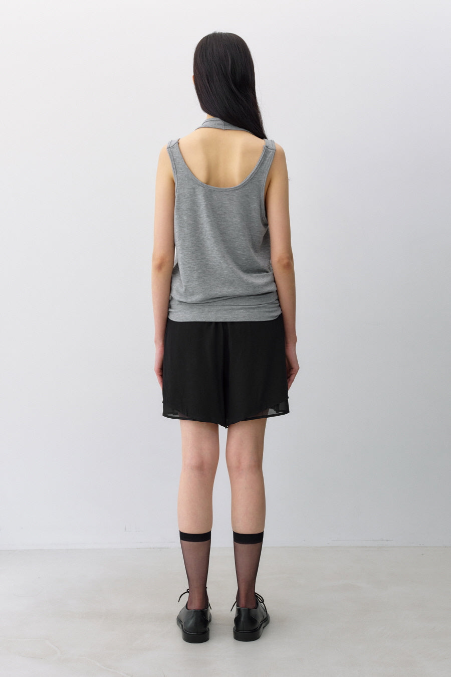Insilence - Feminine Chiffon Shorts (Black) product image 6 | TRAB K-Fashion Australia