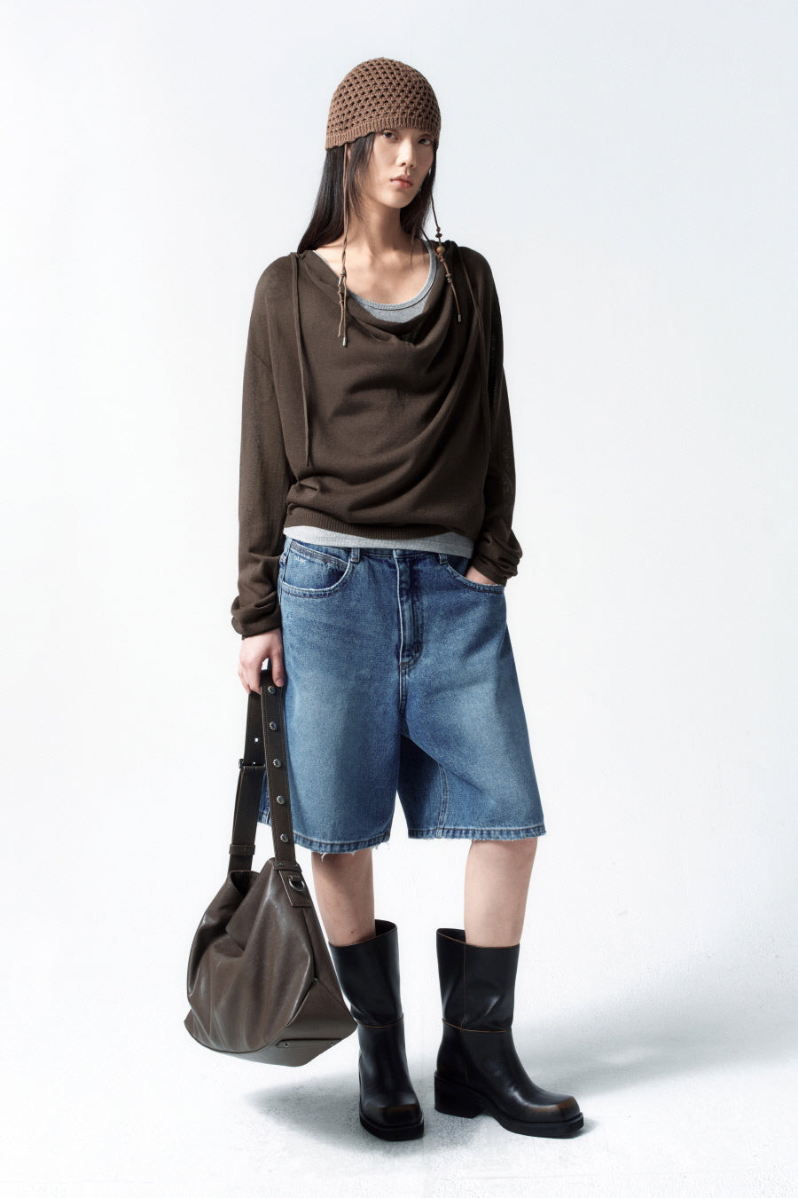Insilence - Wide Bermuda Denim (Blue) product image 2 | TRAB K-Fashion Australia