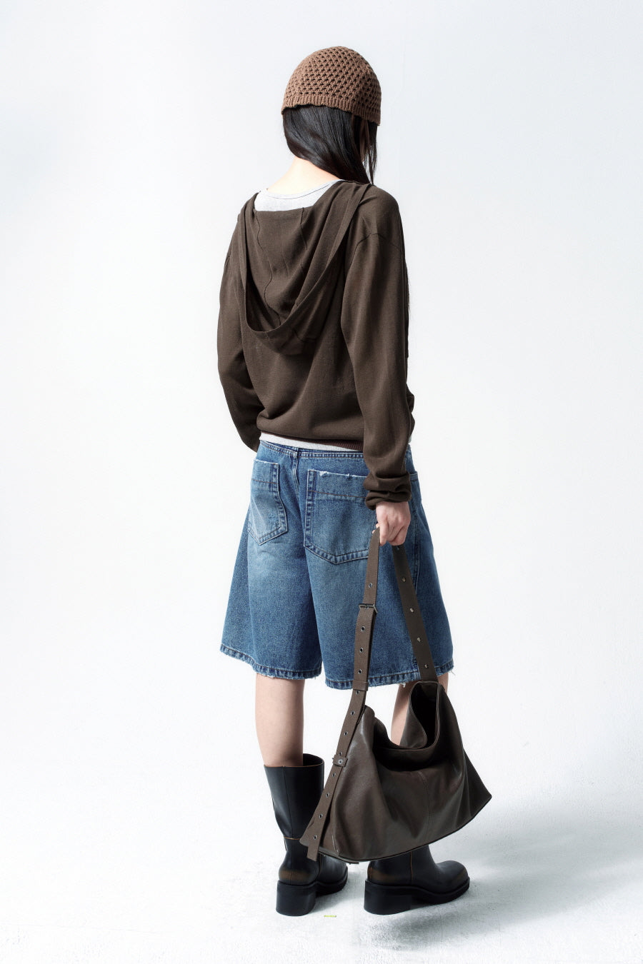 Insilence - Wide Bermuda Denim (Blue) product image 4 | TRAB K-Fashion Australia