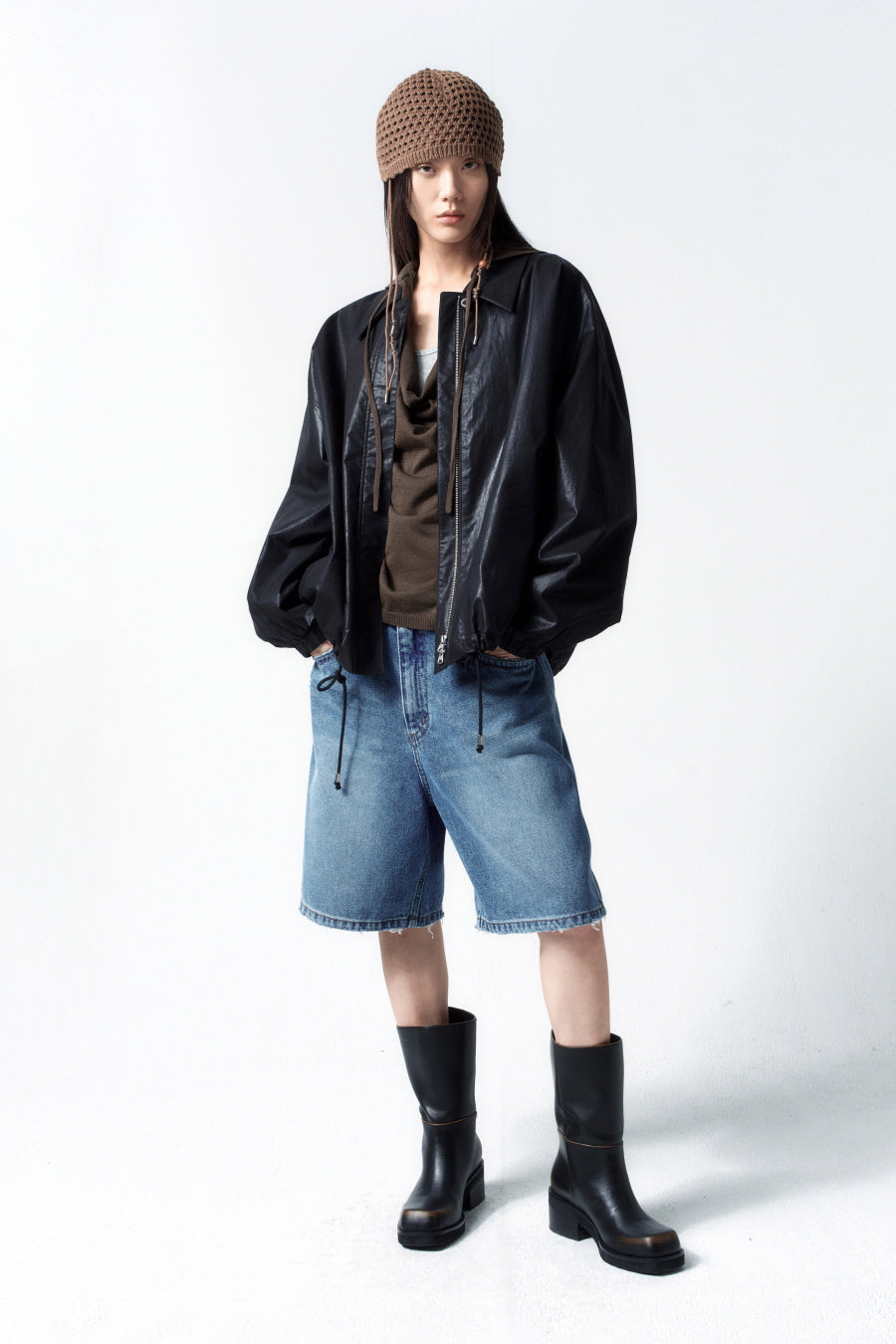 Insilence - Wide Bermuda Denim (Blue) product image 6 | TRAB K-Fashion Australia