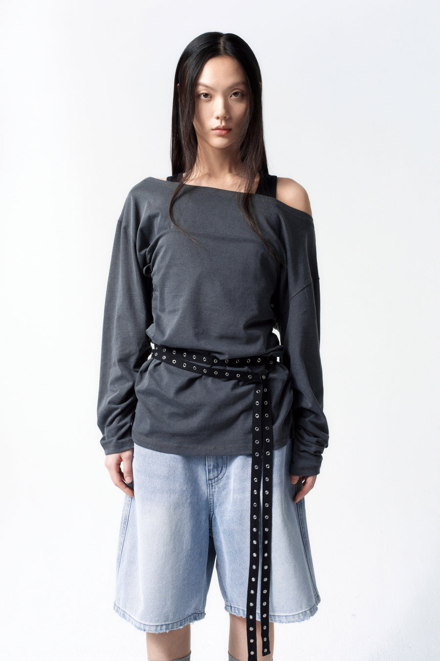 Insilence - Wide Bermuda Denim (Light Blue) product image 6 | TRAB K-Fashion Australia