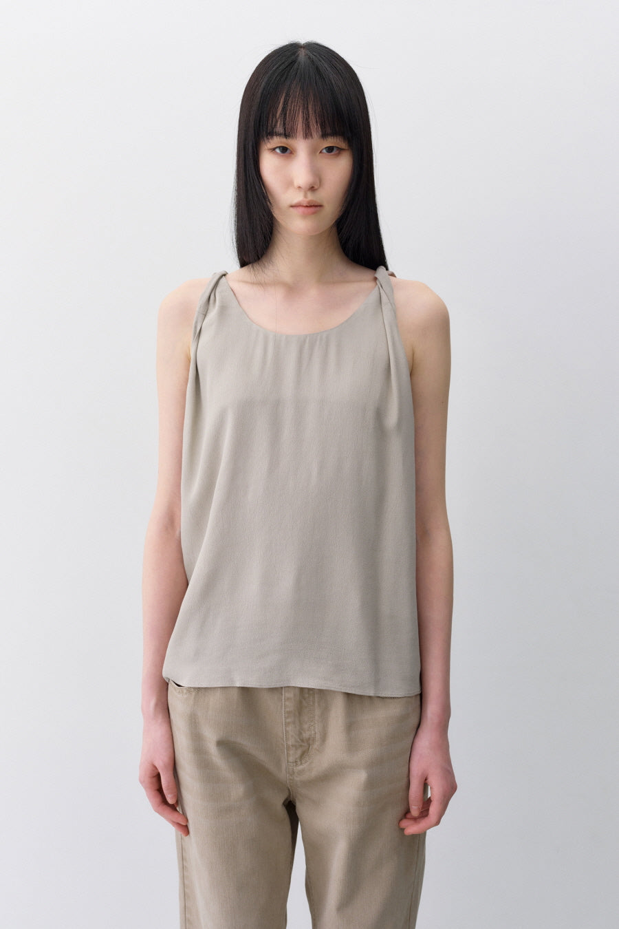 Insilence - Demure Sleeveless Top (Beige) product image 1 | TRAB K-Fashion Australia