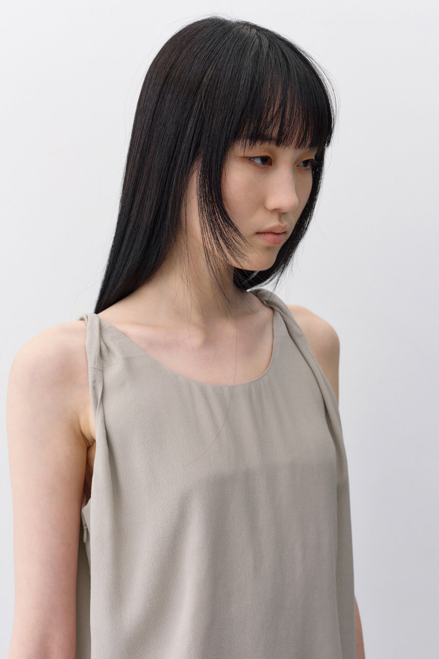 Insilence - Demure Sleeveless Top (Beige) product image 2 | TRAB K-Fashion Australia