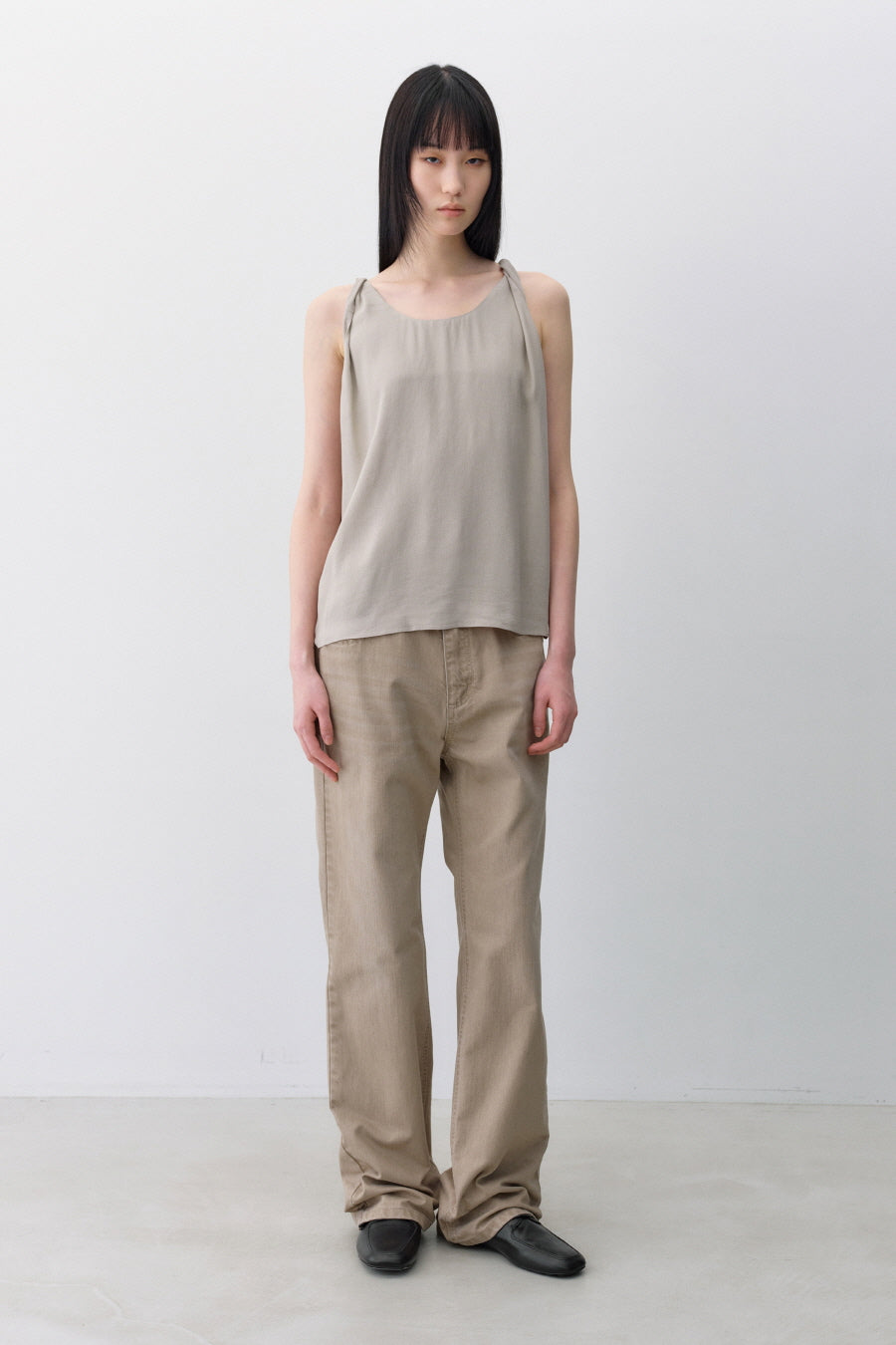 Insilence - Demure Sleeveless Top (Beige) product image 3 | TRAB K-Fashion Australia