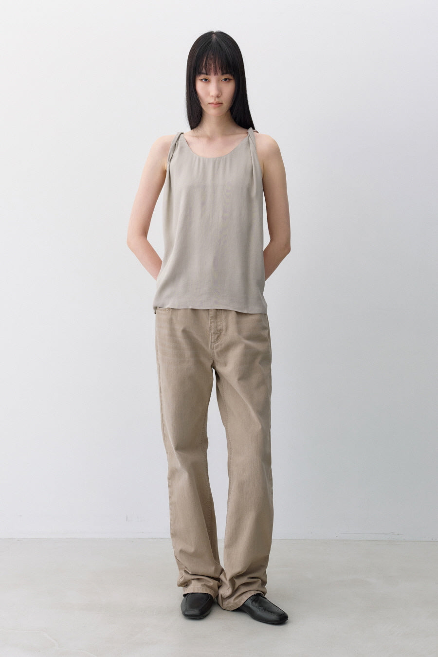 Insilence - Demure Sleeveless Top (Beige) product image 6 | TRAB K-Fashion Australia