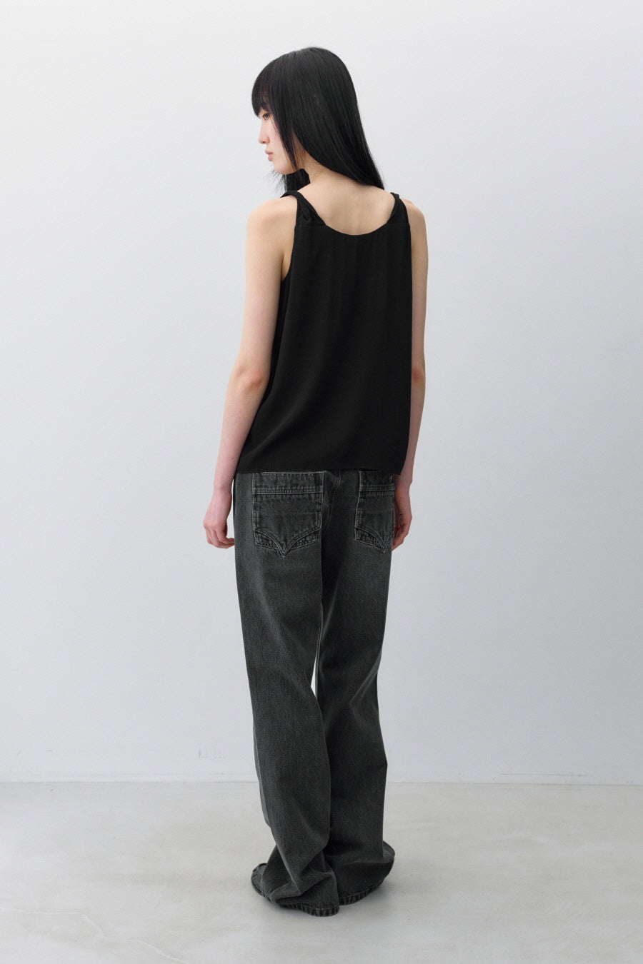 Insilence - Demure Sleeveless Top (Black) product image 4 | TRAB K-Fashion Australia