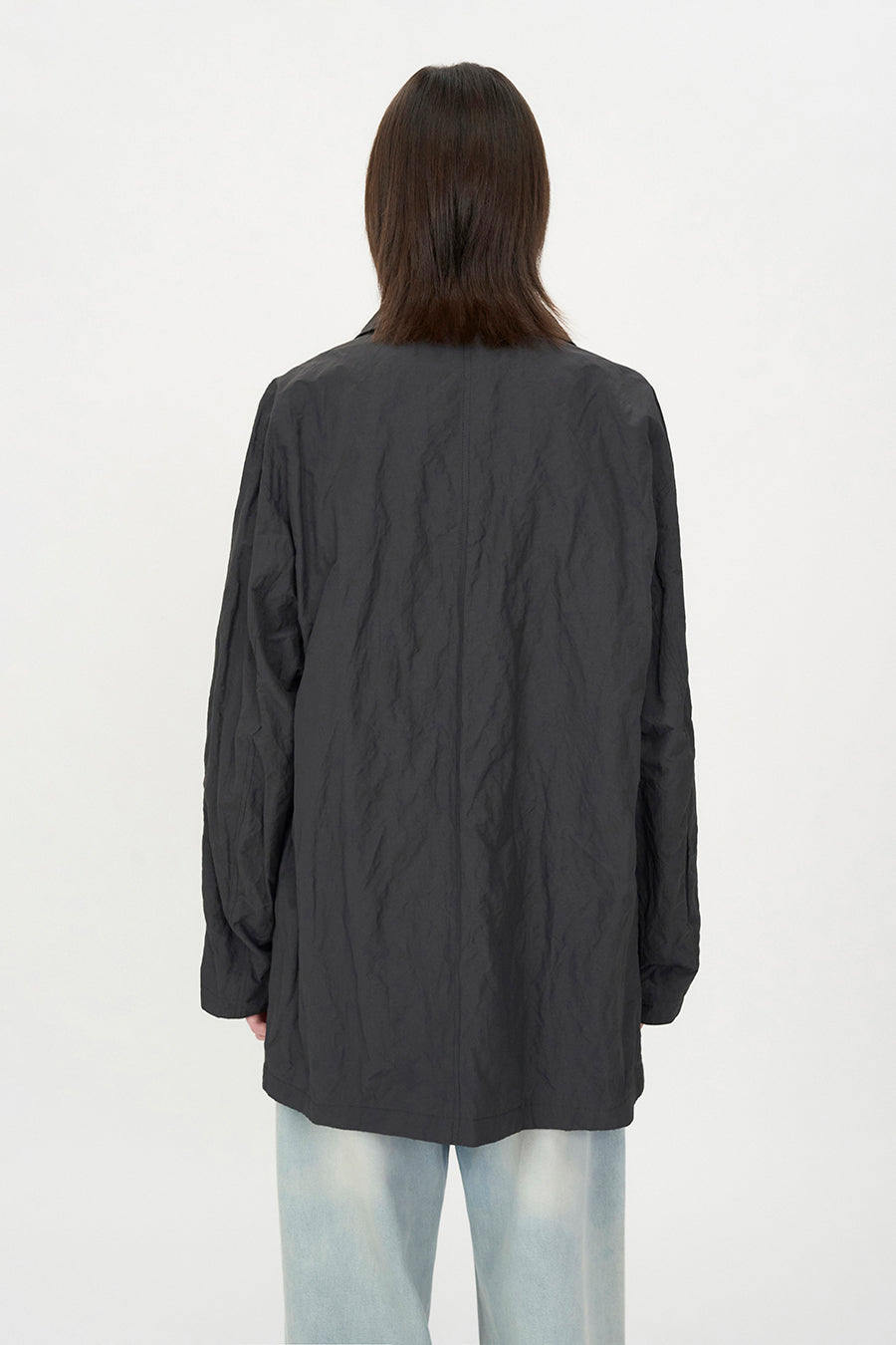 Insilence - Linkle Overfit Half Trench (Black) product image 4 | TRAB K-Fashion Australia