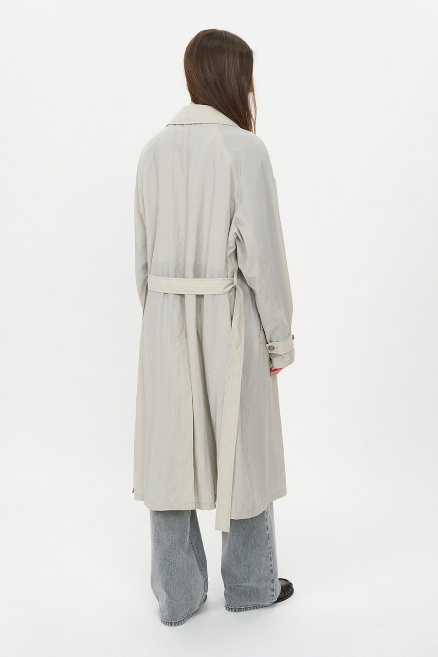 Insilence - Sheer Nylon Trench (Ash Beige) product image 5 | TRAB K-Fashion Australia
