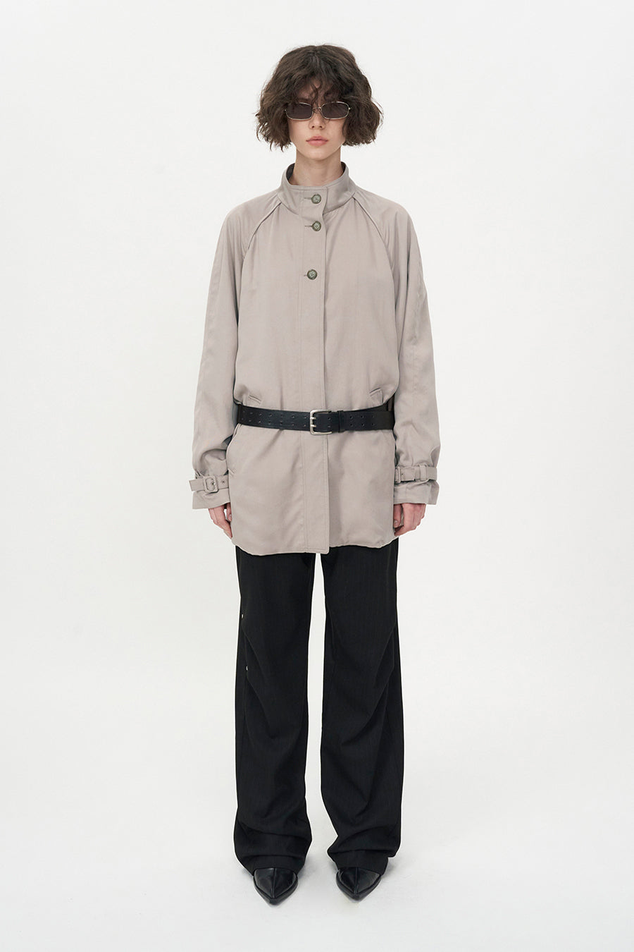 Insilence - Raglan Tencel Casual Jacket (Ash Beige) product image 1 | TRAB K-Fashion Australia