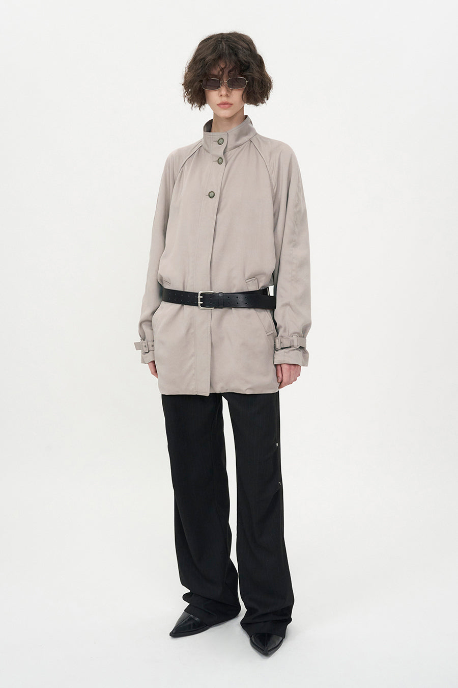 Insilence - Raglan Tencel Casual Jacket (Ash Beige) product image 5 | TRAB K-Fashion Australia