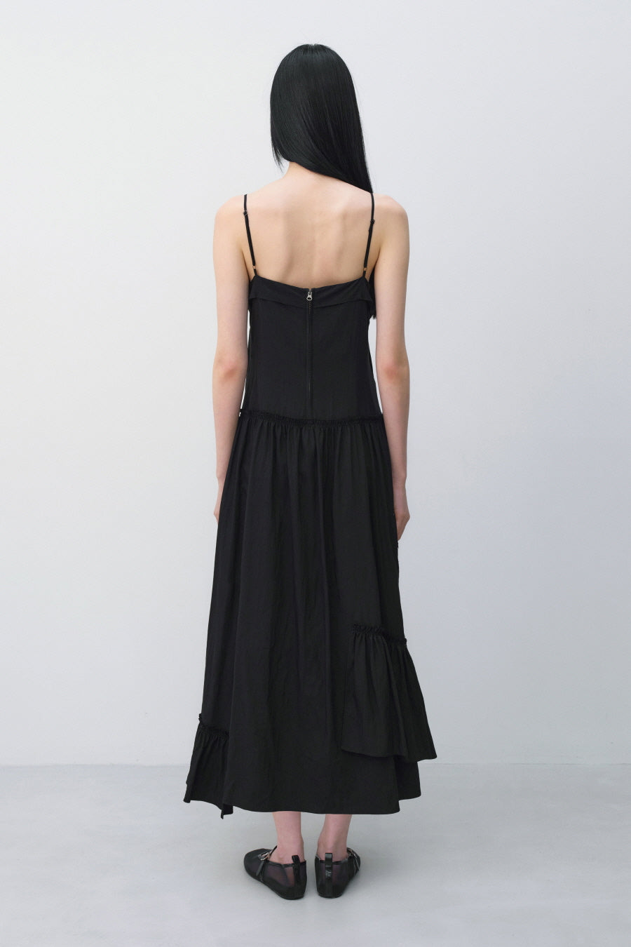 Insilence - Vintage Frill Maxi Dress (Black) product image 4 | TRAB K-Fashion Australia