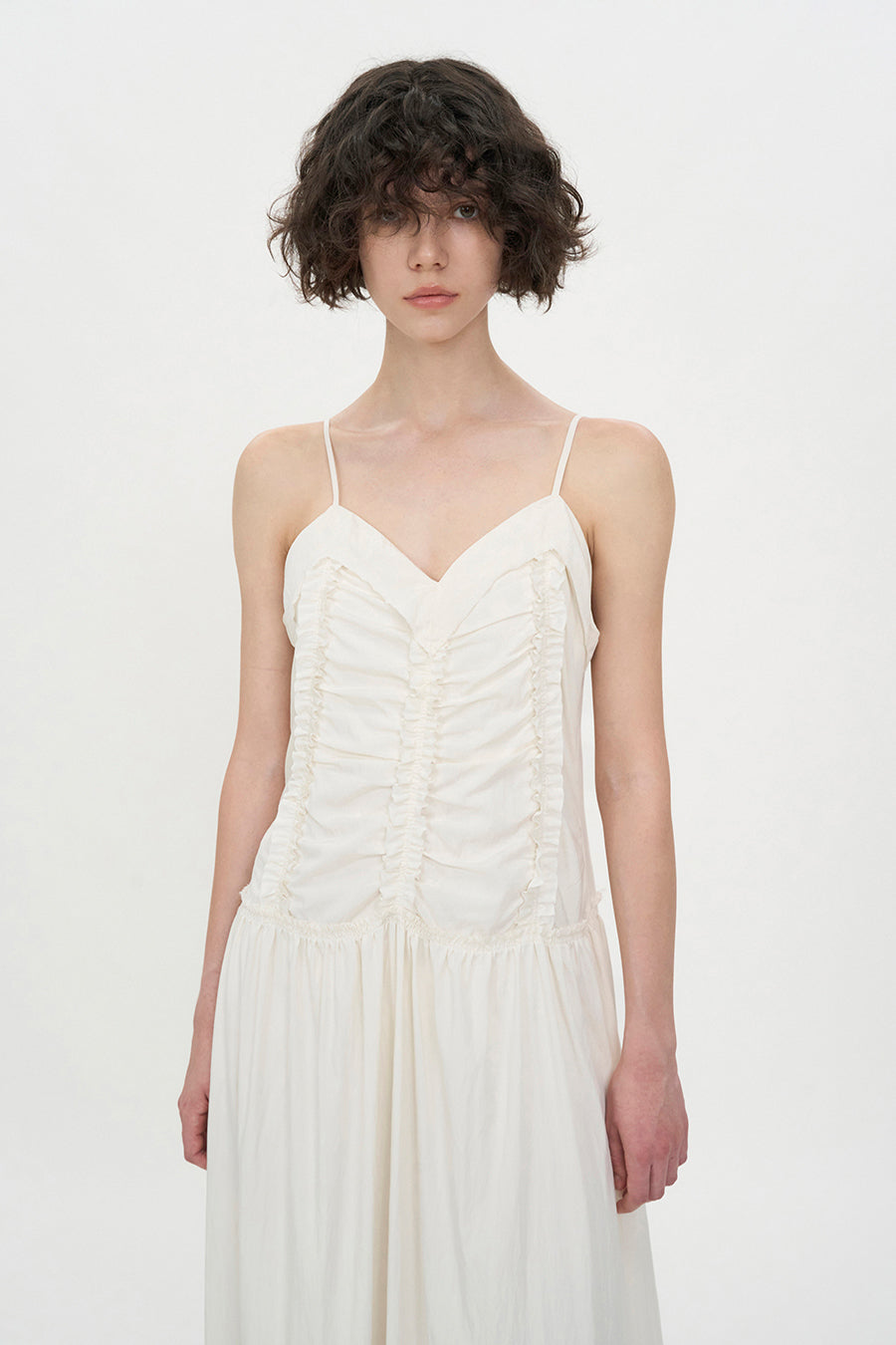 Insilence - Vintage Frill Maxi Dress (Cream) product image 3 | TRAB K-Fashion Australia