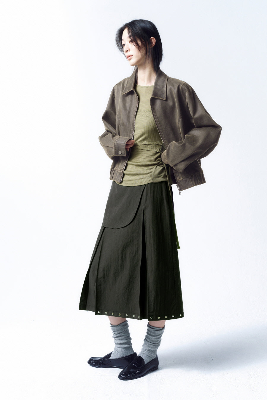 Insilence - Vintage Pigment Jumper (Brown) product image 1 | TRAB K-Fashion Australia