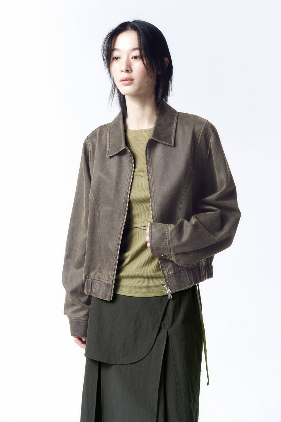 Insilence - Vintage Pigment Jumper (Brown) product image 2 | TRAB K-Fashion Australia