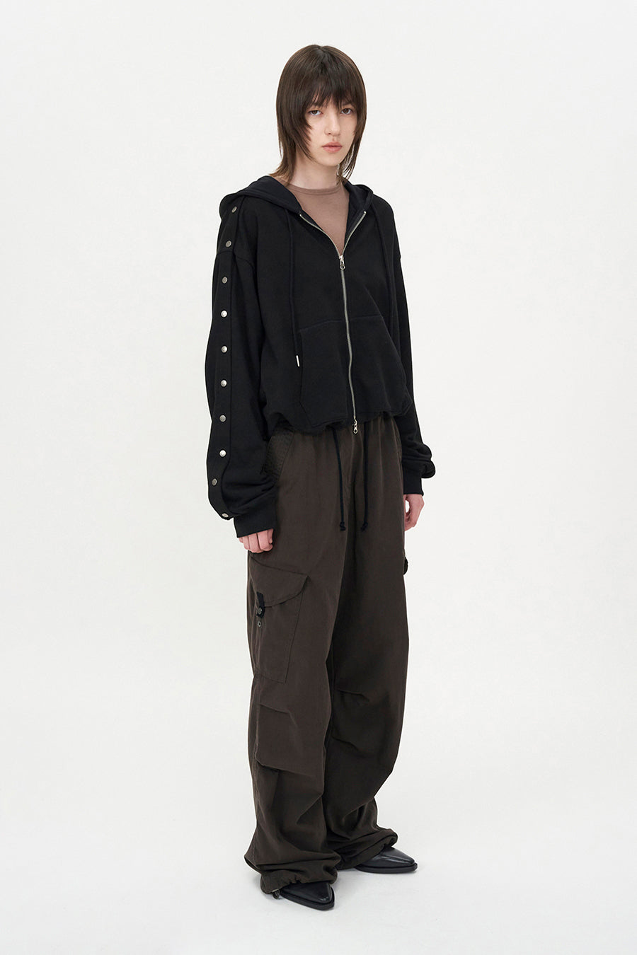 Insilence - Washed Flight Cargo Pants (Brown) product image 5 | TRAB K-Fashion Australia