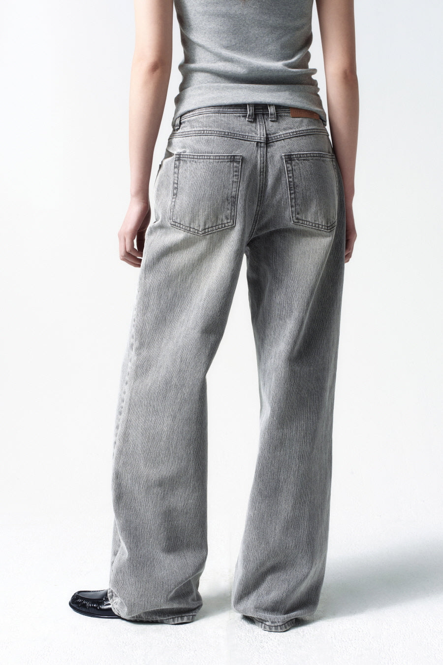 Insilence - Broken Twill Straight Jeans (Light Grey) product image 5 | TRAB K-Fashion Australia