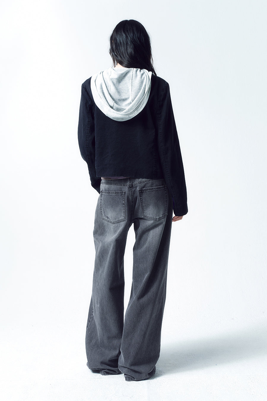 Insilence - Low Waist Wide Jeans (Ash Grey) product image 2 | TRAB K-Fashion Australia