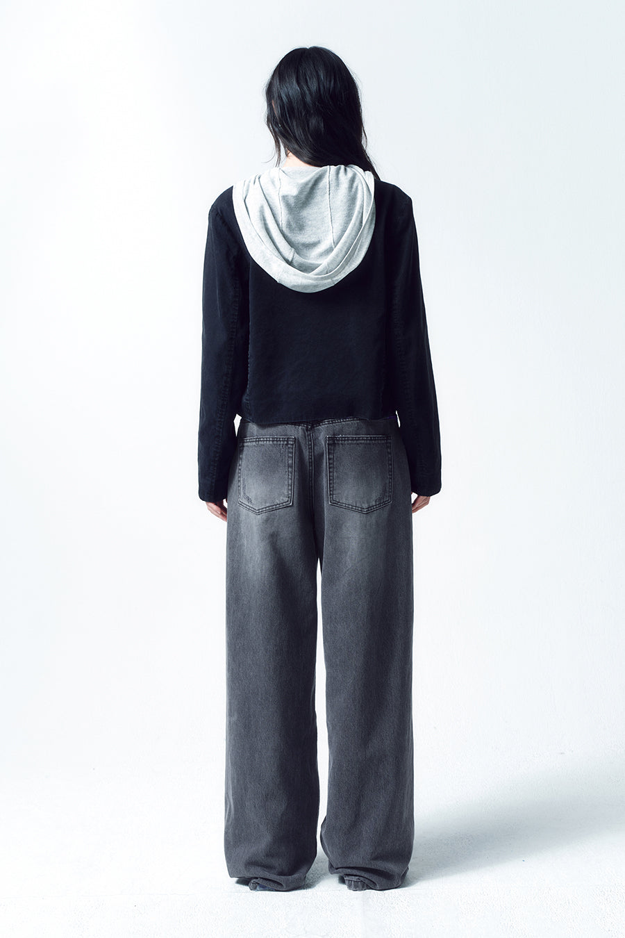 Insilence - Low Waist Wide Jeans (Ash Grey) product image 6 | TRAB K-Fashion Australia