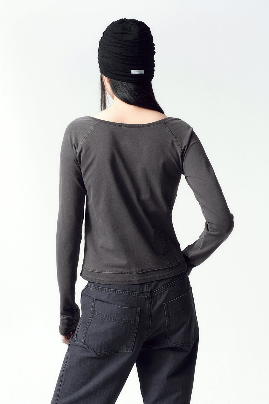Insilence - Pleated Two-Way Beanie (Black) product image 2 | TRAB K-Fashion Australia
