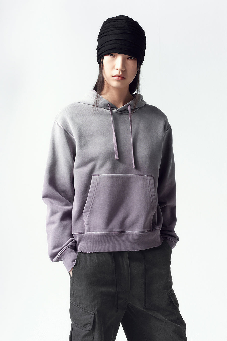 Insilence - Pleated Two-Way Beanie (Black) product image 3 | TRAB K-Fashion Australia