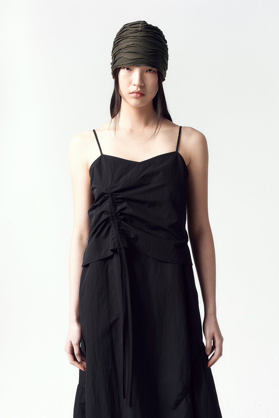 Insilence - Pleated Two-Way Beanie (Brown) product image 6 | TRAB K-Fashion Australia