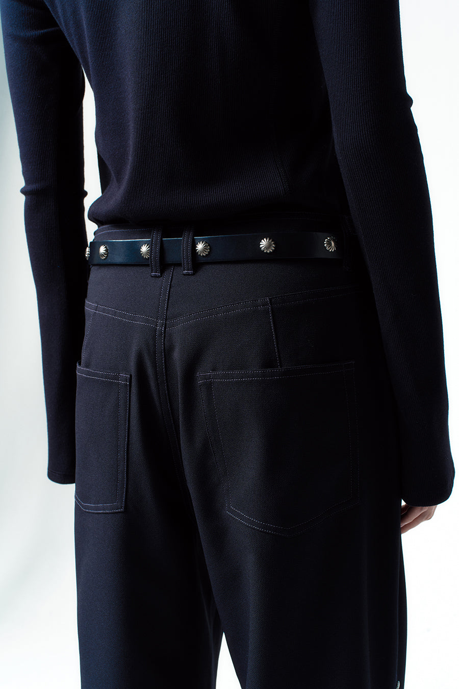 Insilence - Signature Studded Leather Belt (Black) product image 4 | TRAB K-Fashion Australia