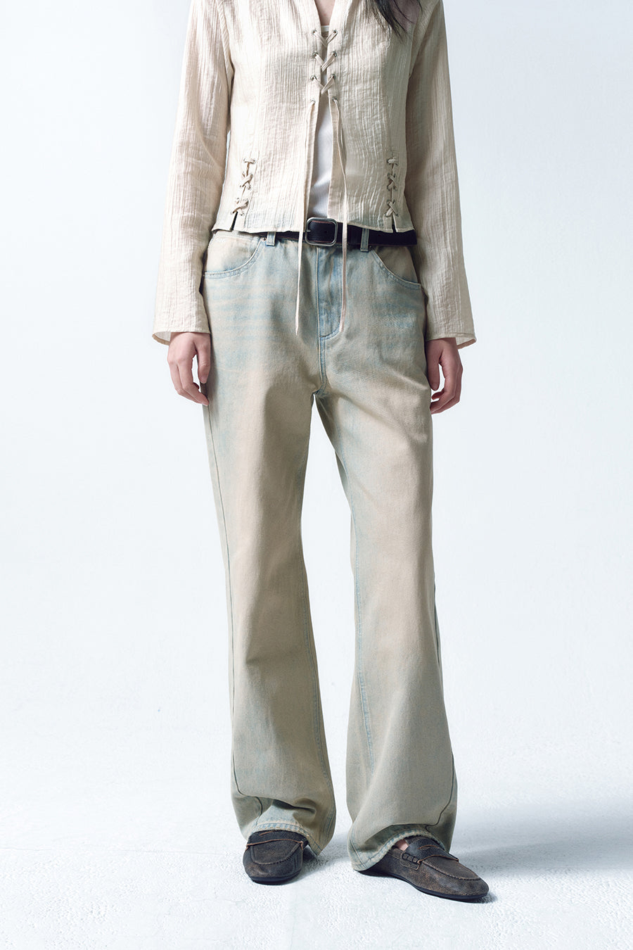 Insilence - Vintage Scrap Leather Belt (Dark Brown) product image 3 | TRAB K-Fashion Australia